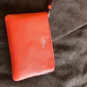 Orange coach wallet